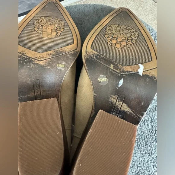 Vince Camuto Tan Suede Western Ankle Boots | Block Heel | Size 9.5 - Picture 5 of 11